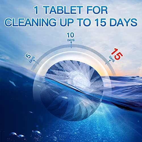 Vacplus Toilet Bowl Cleaner Tablets, 30 Pack, Auto Cleaning, Long-Lasting