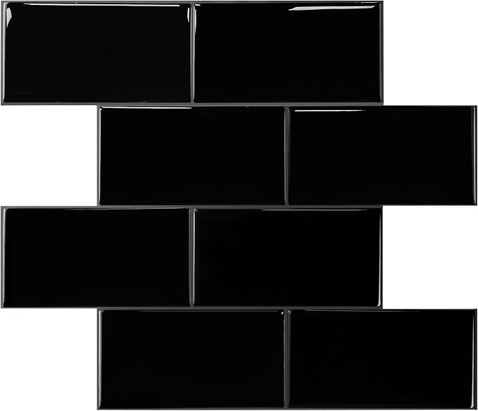 STICKGOO 10-Sheet Backsplash Peel and Stick Subway Tile, Self Adhesive Vinyl Wall Tiles, Stick on Backsplash for Kitchen and Bathroom(Thicker Design)