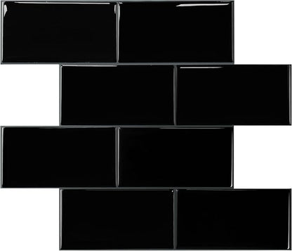 STICKGOO 10-Sheet Backsplash Peel and Stick Subway Tile, Self Adhesive Vinyl Wall Tiles, Stick on Backsplash for Kitchen and Bathroom(Thicker Design)