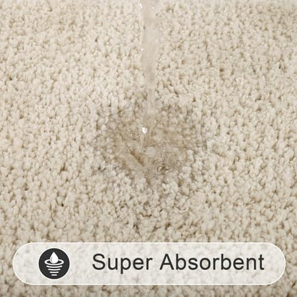 SHACOS Soft Microfiber Bathroom Rugs Set 2 Pieces with Toilet Rug