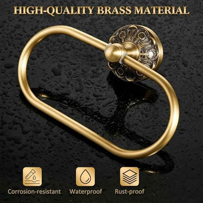 2 Pcs Antique Toilet Paper Holder Hand Towel Ring, Style 3
