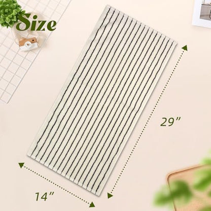 Black and White Striped Hand Towels for Bathroom, Vintage Kitchen Decor