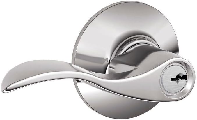 SCHLAGE F51A ACC 625 Accent Keyed Lever, Bright Chrome