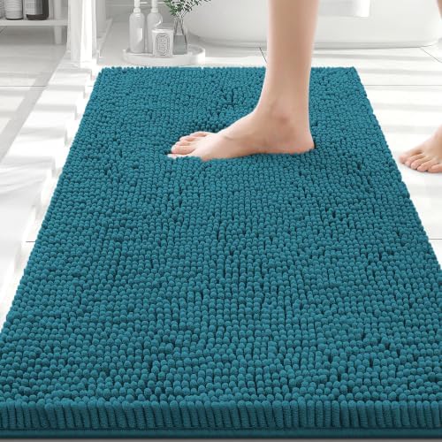 Smiry Bathroom Rugs 30X20, Luxury Chenille Extra Soft Absorbent Bath Mat