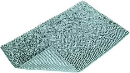 Amazon Basics Bathroom Rugs, Extra Soft Absorbent Shag Bath Rugs, Non-Slip Backing, Quick Drying, Machine Washable, Plush Comfort for Bathroom Floor, Tub and Shower, 21" x 34", Seafoam Green