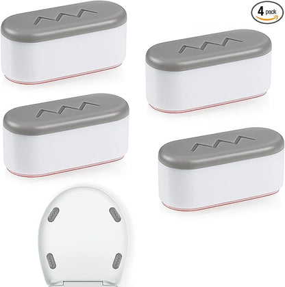 Toilet Seat Bumpers for Bidets, 4 Pack Strong Adhesive Spacers - Universal Fit for All Toilet Seats, Evenly Distributes Weight to Prevent Seat and Bowl Damage