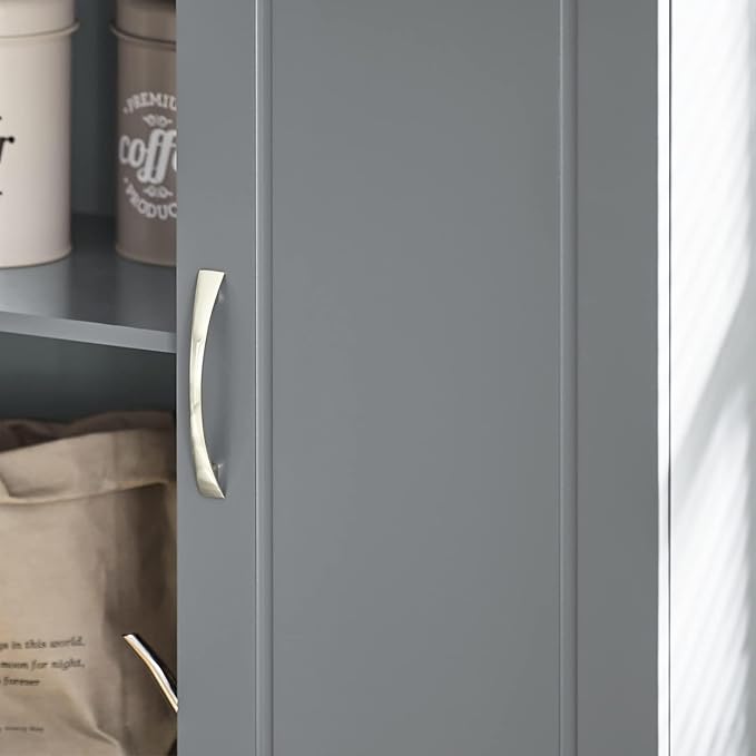 SoBuy Wall Cabinet Laundry Room, Medicine Cabinet for Bathroom Kitchen Garage,Floating Cabinet Hanging Storage with Adjustable Shelf, Grey FRG231-DG