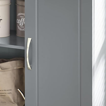 SoBuy Wall Cabinet Laundry Room, Medicine Cabinet for Bathroom Kitchen Garage,Floating Cabinet Hanging Storage with Adjustable Shelf, Grey FRG231-DG