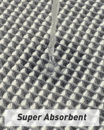 Upgraded Waffle Bath Mat Ultra Absorbent Non Slip Bathroom Mat, 24" x 36"
