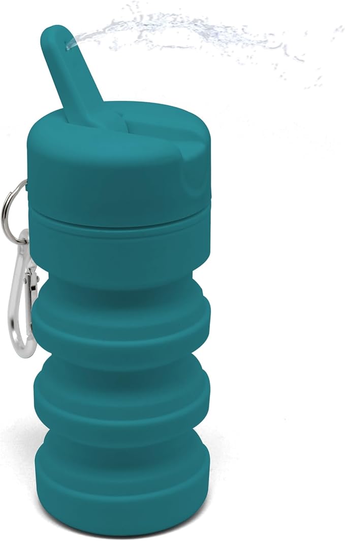 TUSHY Travel Bidet: Collapsible & Expandable for Discreet Portability | Refreshing Clean for Home, Camping, Outdoors & Travel (Helps Hemorrhoid Relief, Peri Bottle for Postpartum Care), Takeoff Teal