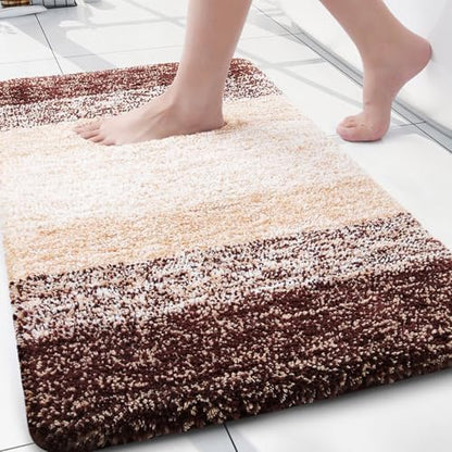 Arotive Microfiber Bathroom Rugs, Shaggy Soft Absorbent Bath Rug, 24x16