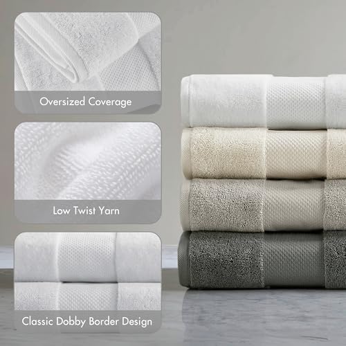 Madison Park Turkish 600 GSM Bath Sheet Set, 35 x 70 in - 2 Piece, White