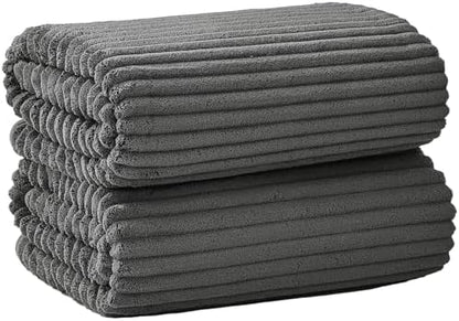 2 Piece Bath Sheets, 40"x80" Bath Towels, Charcoal Gray