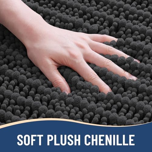 Arotive Bathroom Rugs Mat 30x17, Soft Absorbent Chenille Shaggy Bath Mat