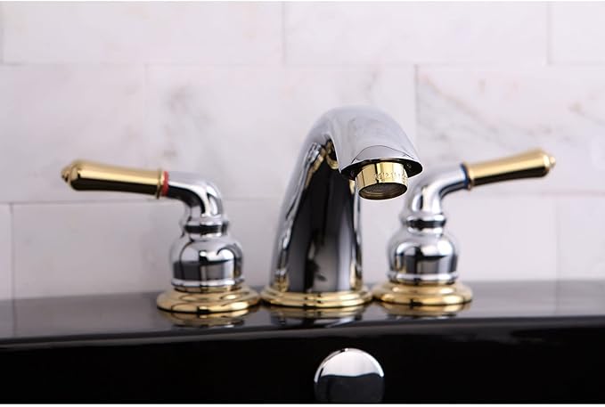 Kingston Brass KB968 Magellan II Widespread Lavatory Faucet 8-Inch to 16-Inch Centers, Brushed Nickel