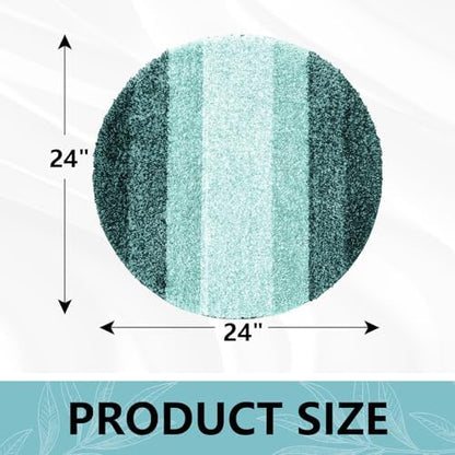 Arotive Microfiber Bathroom Rugs, Shaggy Soft and Absorbent Bath Rug, 24x24