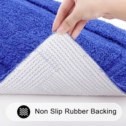 SHACOS Soft Microfiber Royal Blue Bathroom Rugs Sets 2 Pieces 32"x20"