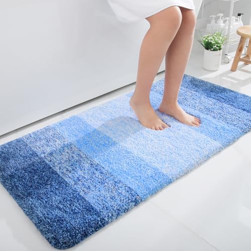 OLANLY Bathroom Runner Rug 45x27, Extra Soft Absorbent Microfiber Bath Rugs