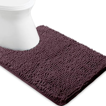 Yeaban Toilet Rugs U-Shape 20"x24", Burgundy