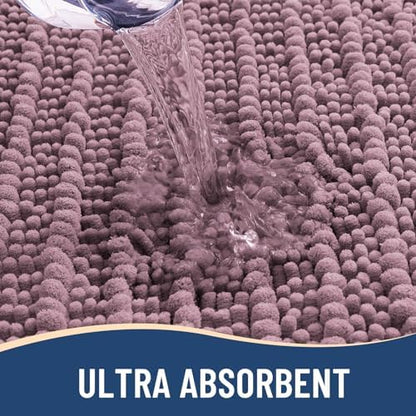 Arotive Bathroom Rugs Mat 47x24, Soft Absorbent Chenille Shaggy Bath Mat
