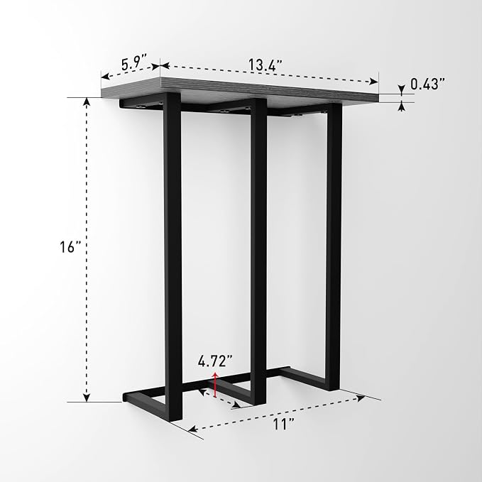 Towel Rack Wall Mounted with Shelf, Beautiful Storage for Small Bathroom, Neat Organizer for Rolled Towels, 3 Sturdy Iron Bars & Holds 25kg Weight