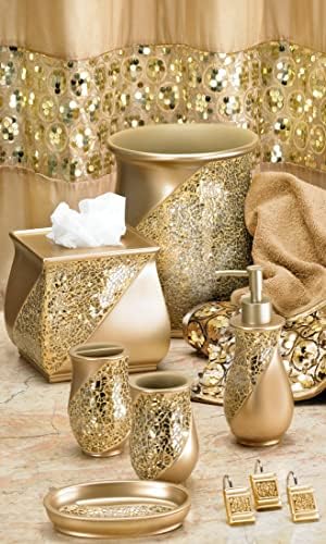 Zahari Home Sinatra Window Curtain Bathroom Window Curtain,36" x 54" Each, Set of 2, Champagne