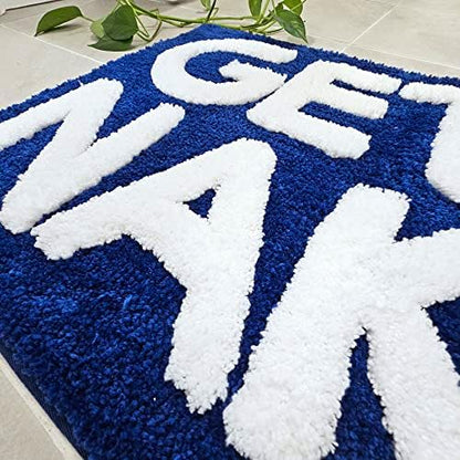Get Naked Bath Mat Blue - Cute Bathroom Rugs Decor, Shower Mat, 31" x 20"