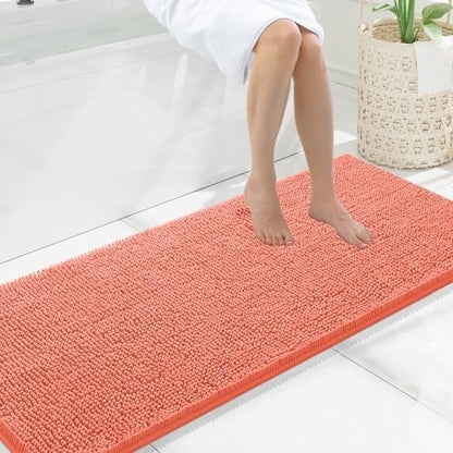 Smiry Bathroom Rugs 59X20, Luxury Chenille Extra Soft Absorbent Bath Mat