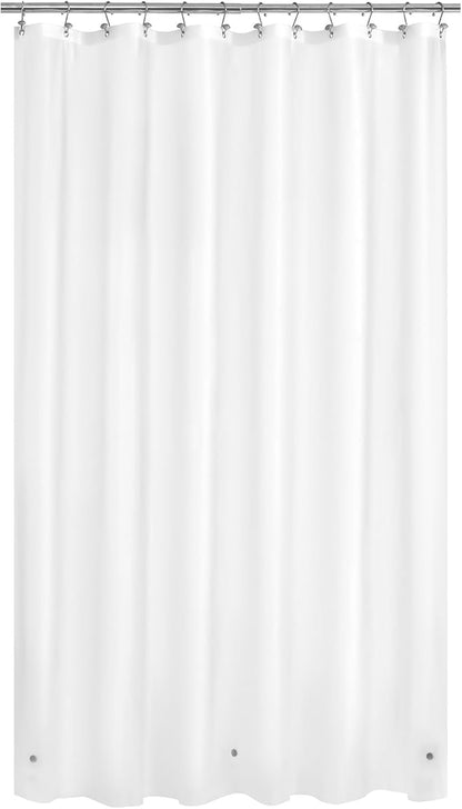 Mrs Awesome 72x108 Extra Long Shower Curtain Liner with Magnets, Frost | 3 Bottom Magnets,12 Rustproof Grommets,Water Proof Lightweight PEVA,72W x 108H Super Long Shower Liner for Bathroom