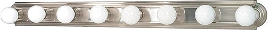 Nuvo Lighting 60/303 Transitional Eight Light Vanity in Pwt, Nckl, B/S, Slvr. Finish