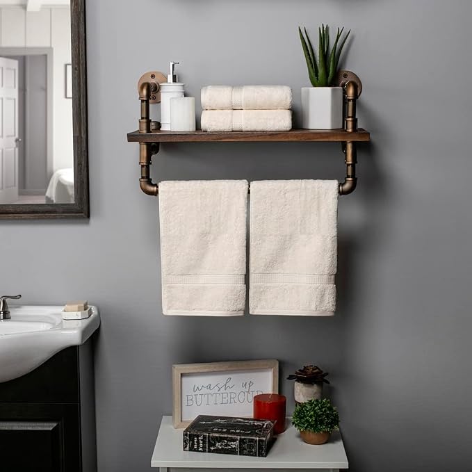 SUPERIOR Egyptian Cotton Plush & Absorbent, Hand Towel Set of 4, Cream | Quick Dry, Soft Luxury Towel Set, Bath Essentials for Bathroom, Guest Bath, Spa, 4 Piece Set, Madeline Towels