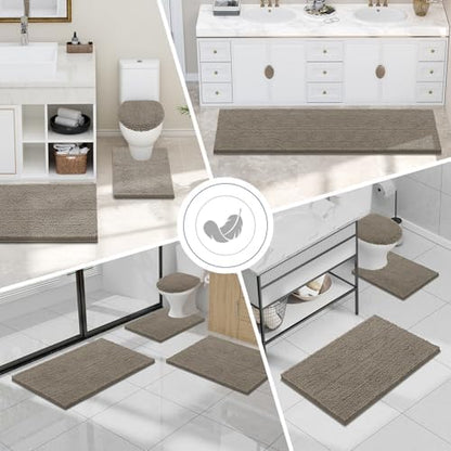 Smiry Bathroom Rugs 36X24, Luxury Chenille Extra Soft Absorbent Bath Mat