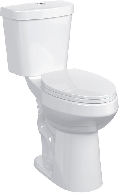 Two-Piece Toilets for Bathrooms, Extra Tall Toilet with 21" Height, Elongated with Soft Close Seat, Power Flush 1.28 GPF