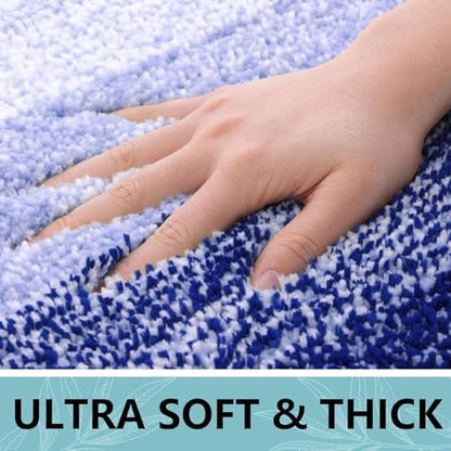 Arotive Microfiber Bathroom Rugs, Shaggy Soft Absorbent Bath Rug, 24x16