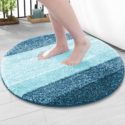 Arotive Microfiber Bathroom Rugs, Shaggy Soft and Absorbent Bath Rug, 24x24