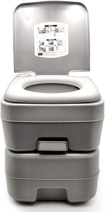 XKMT- 5 Gallon 20L Portable Toilet Flush Travel Camping Outdoor/Indoor Potty Commode