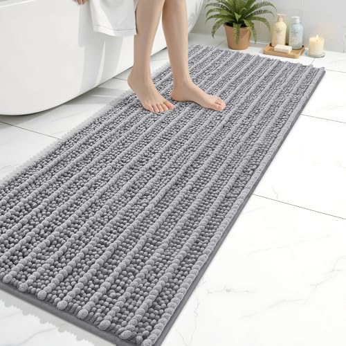 Arotive Bathroom Rugs Mat 60x20, Soft Absorbent Chenille Shaggy Bath Mat