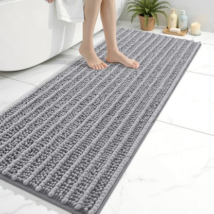 Arotive Bathroom Rugs Mat 60x20, Soft Absorbent Chenille Shaggy Bath Mat