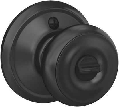 Schlage F51A GEO 622 Georgian Door Knob, Keyed Entry Lock, Matte Black