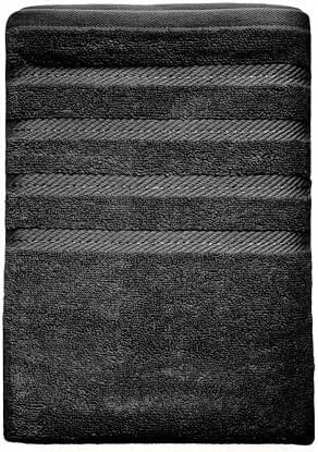 Hearth & Harbor Bath Towels for Bathroom - 100% Ring Spun Cotton Luxury Bathroom Towels - Soft & Highly Absorbent Bath Towels Set, 6 Piece Set, Black