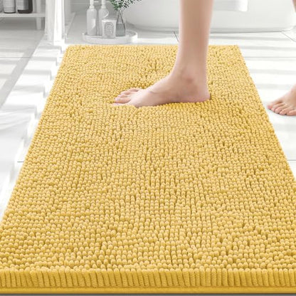 Smiry Bathroom Rugs 30X20, Luxury Chenille Extra Soft Absorbent Bath Mat