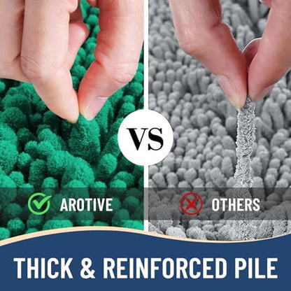 Arotive Bathroom Rugs Mat 36x24, Soft Absorbent Chenille Shaggy Bath Mat