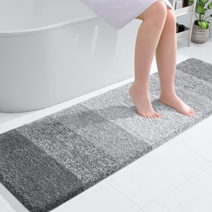 OLANLY Bathroom Runner Rug 59x17, Extra Soft Absorbent Microfiber Bath Rugs