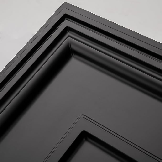 Art3d PVC Ceiling Tiles, 3D Plastic Sheet in Black, 2 x 2 ft, 12-Pack | Lightweight, Waterproof, No Sag and Breakage, Compatible with Grid System, Perfect for Basement, Kitchen