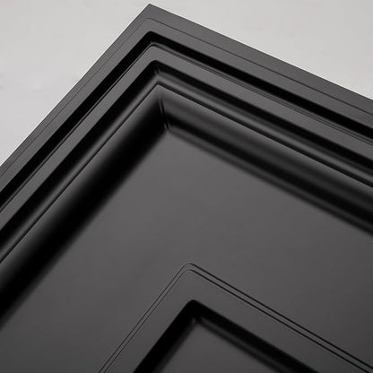 Art3d PVC Ceiling Tiles, 3D Plastic Sheet in Black, 2 x 2 ft, 12-Pack | Lightweight, Waterproof, No Sag and Breakage, Compatible with Grid System, Perfect for Basement, Kitchen
