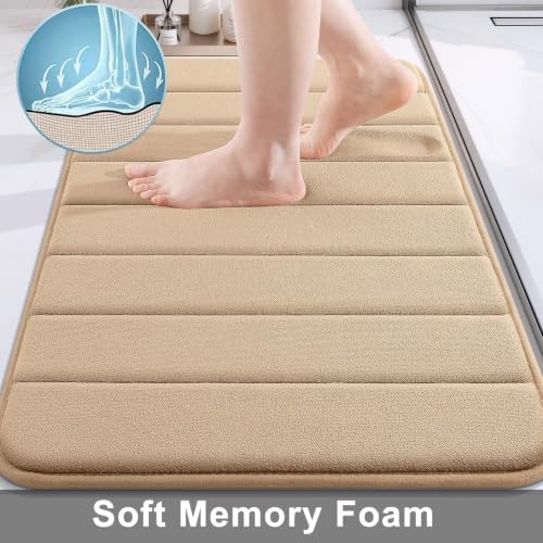 Buganda Memory Foam Bath Mat 70 x 24, Ultra Soft Absorbent Bathroom Rugs