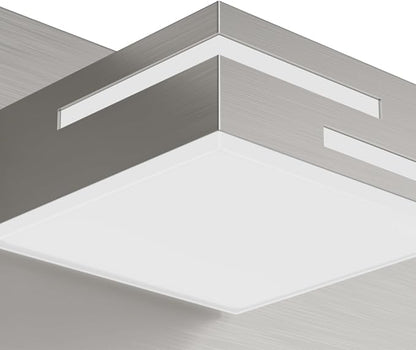 LED Modern Bathroom Vanity Light Fixtures, Dimmable Brushed Nickel Vanity Lights for Bathroom Lighting Fixtures Over Mirror, with 360° Rotatable Acrylic Heads 6-Light 42-inch (Cool White 6000K)