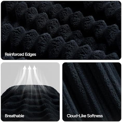 ecolook Black Bath Towel Set of 4, 31 x 63 in, Soft and Highly Absorbent, Lightweight Microfiber Towels for Bathroom, Gym, Hotel and Spa