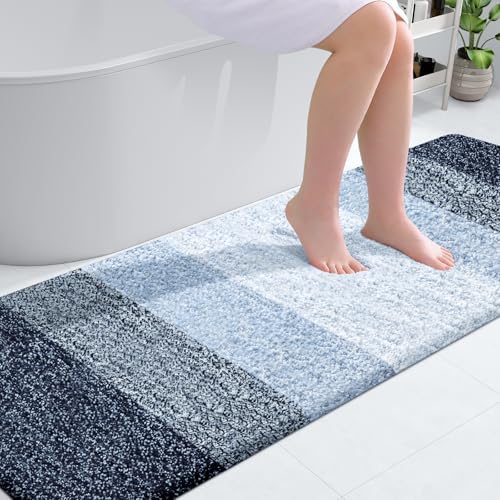 OLANLY Bathroom Runner Rug 70x24, Extra Soft Absorbent Microfiber Bath Rugs
