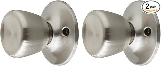 Design House 728386 Terrace Dummy Door Knob Satin Nickel (Pack of 2)